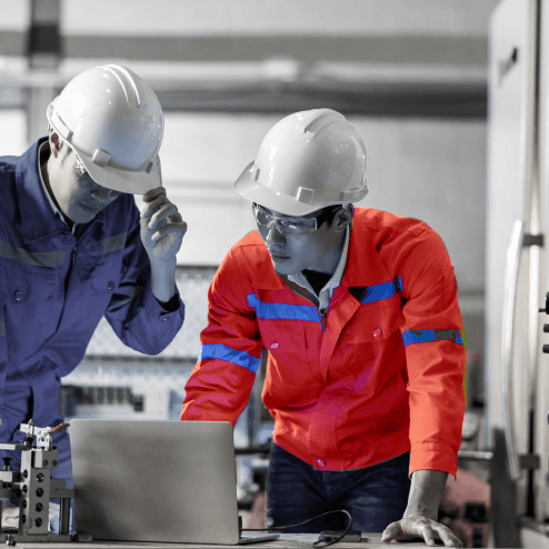 Machine manufacturers working